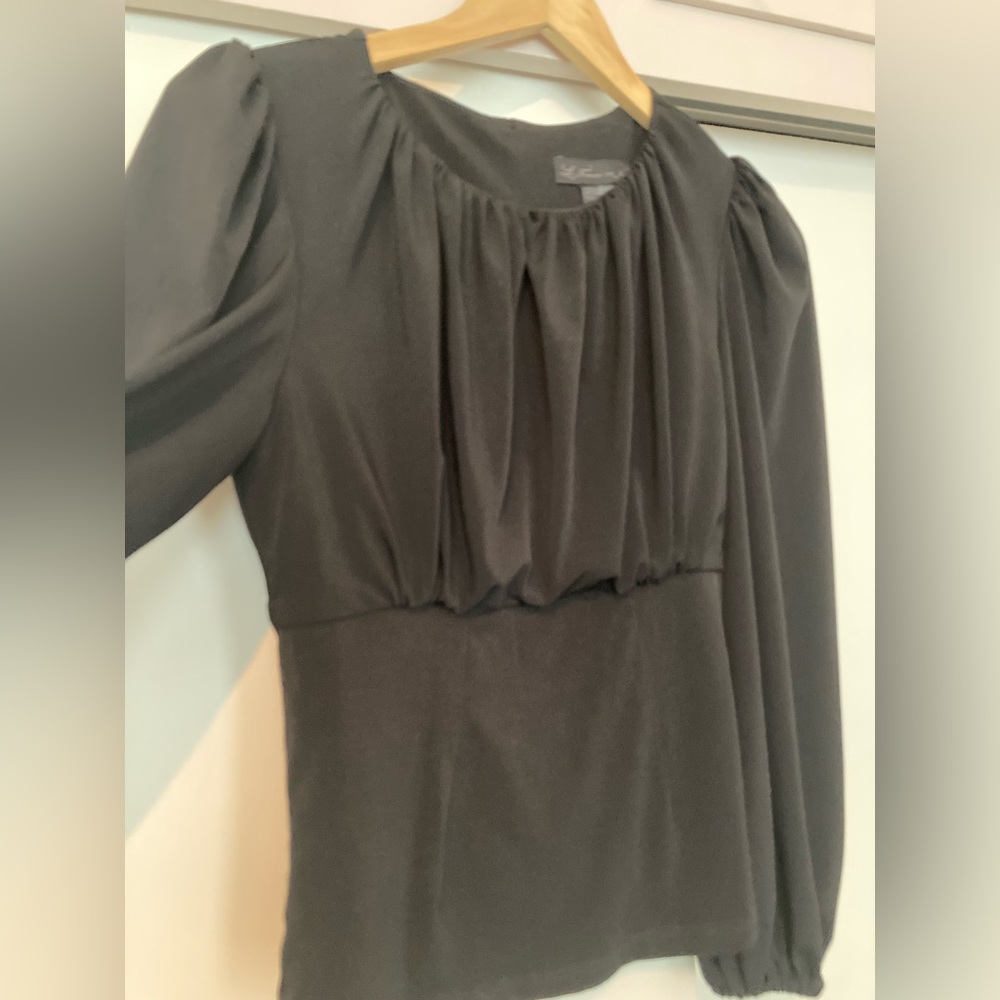 La Femme En Noir by Micheline Pitt Black Salem Top